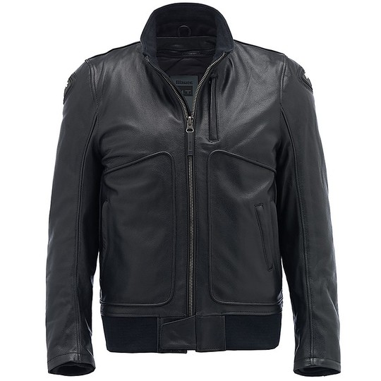 Leather Blauer Custom Motorcycle Jacket THOR 1.0 Black