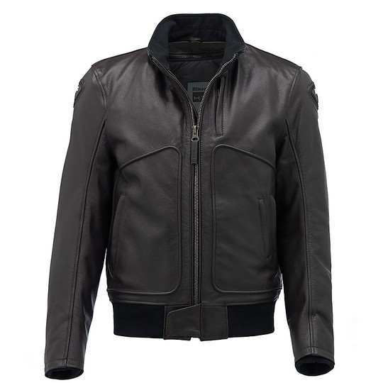 Leather Blauer Custom Motorcycle Jacket THOR 1.0 Brown