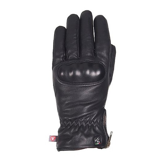 Leather Gloves and Fabric Vquattro Eton 17 Black