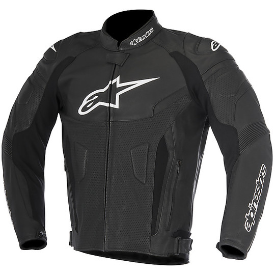 Leather Moto Jacket Perforated Alpinestars GP PLUS R v2 AIRFLOW Black