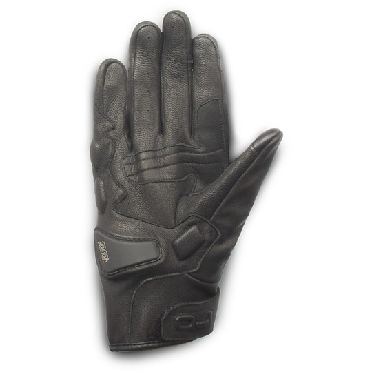Leather Motorcycle Gloves Certified Oj Atmospheres G196 UK Black