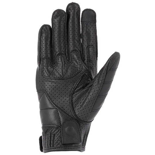 Leather Motorcycle Gloves Custom Overlap Flat Track Black