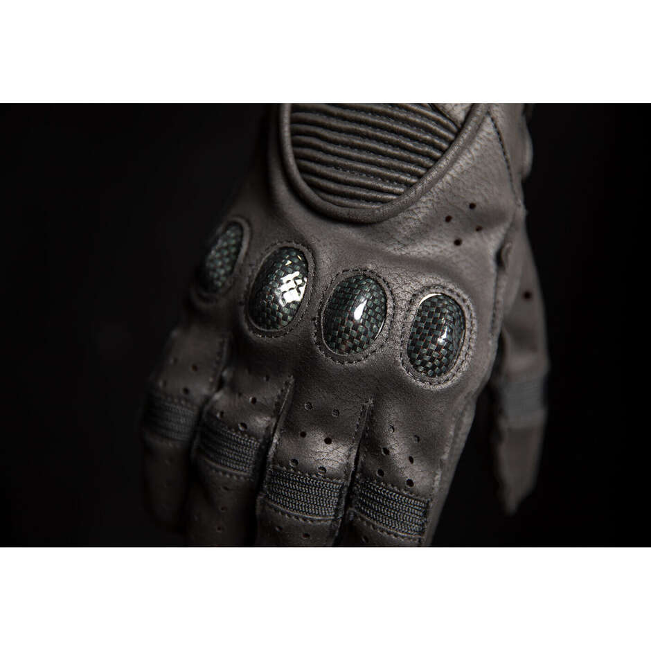 Leather Motorcycle Gloves Icon OUTDRIVE Black