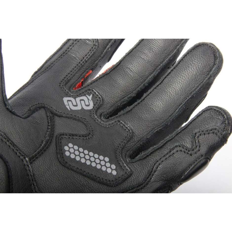 Leather Motorcycle Gloves OJ GLOVES FEAT Black