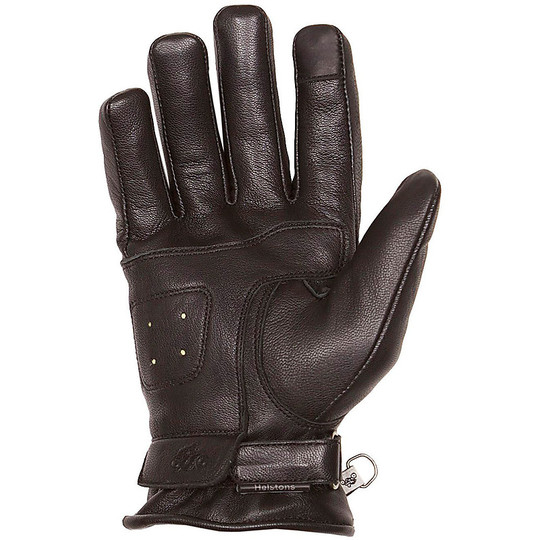 Leather Motorcycle Gloves Winter Helstons Model Mirage Blacks