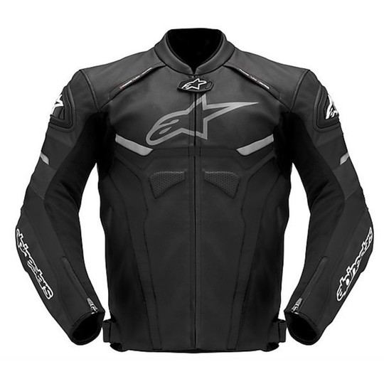Leather motorcycle jacket Alpinestars CELER LEATHER JACKET Black For ...