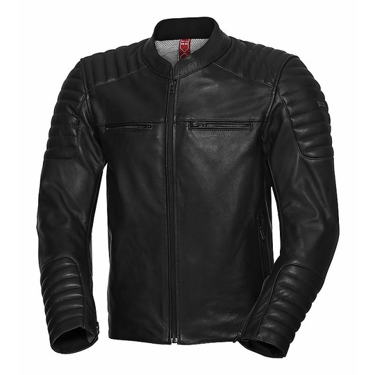 Leather Motorcycle Jacket Custom Ixs Classic LD DARK Black
