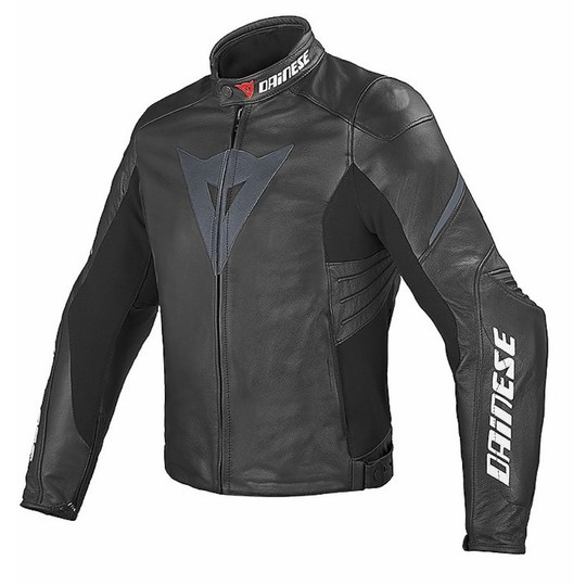 Leather Motorcycle Jacket Dainese Laguna Evo Black