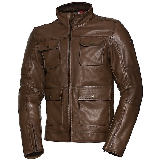 Leather Motorcycle Jacket Ixs Classic LD NICK Brown