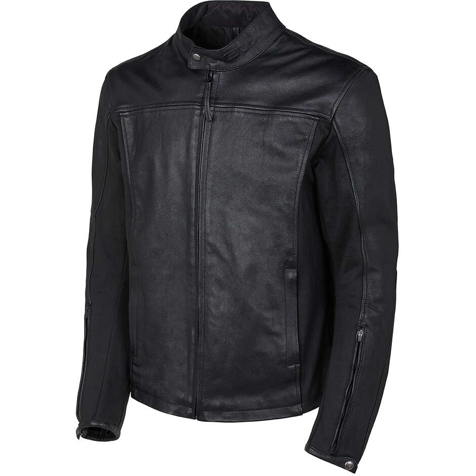 Leather Motorcycle Jacket OJ Atmosfere BEAST MAN Black