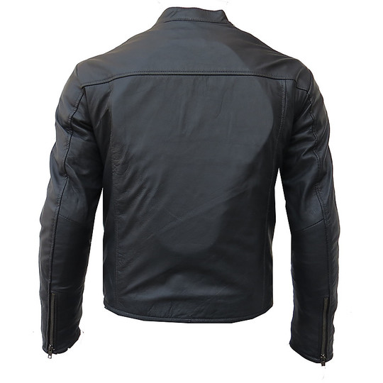 Leather Motorcycle Jacket Very soft Pro Future Black Vintage Sports