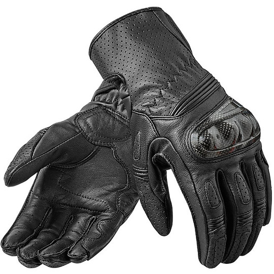 Leather Racing Motorcycle Gloves Rev'it CHEVRON 2 Black