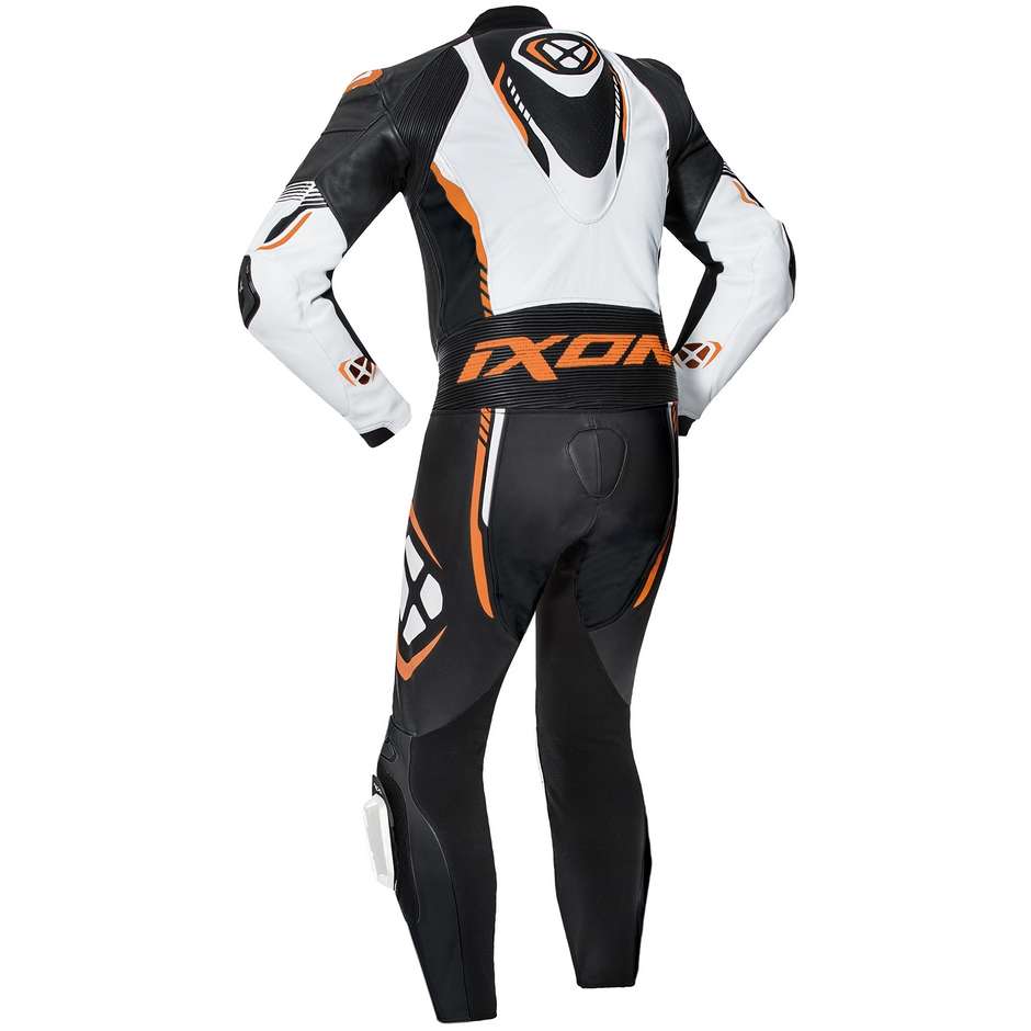 Leather Suit Professional Ixon VORTEX 2 Black White Orange
