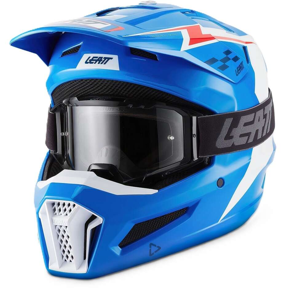 Leatt 3.5 Blue Moto Cross Helm-Set
