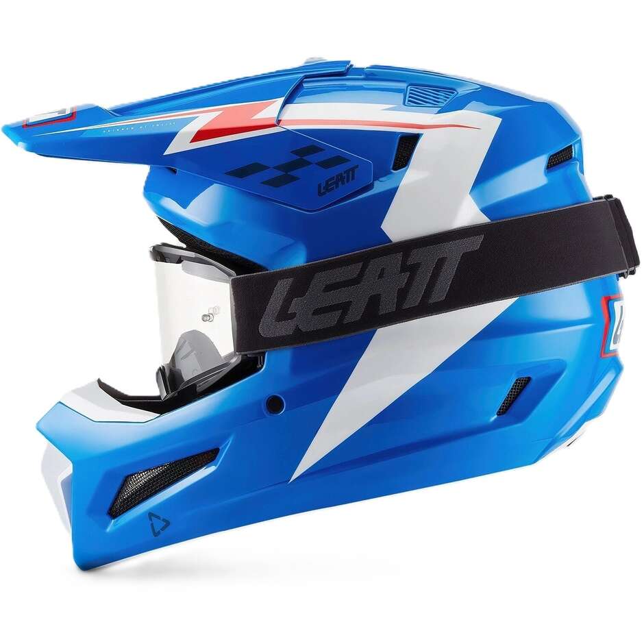 Leatt 3.5 Blue Moto Cross Helm-Set