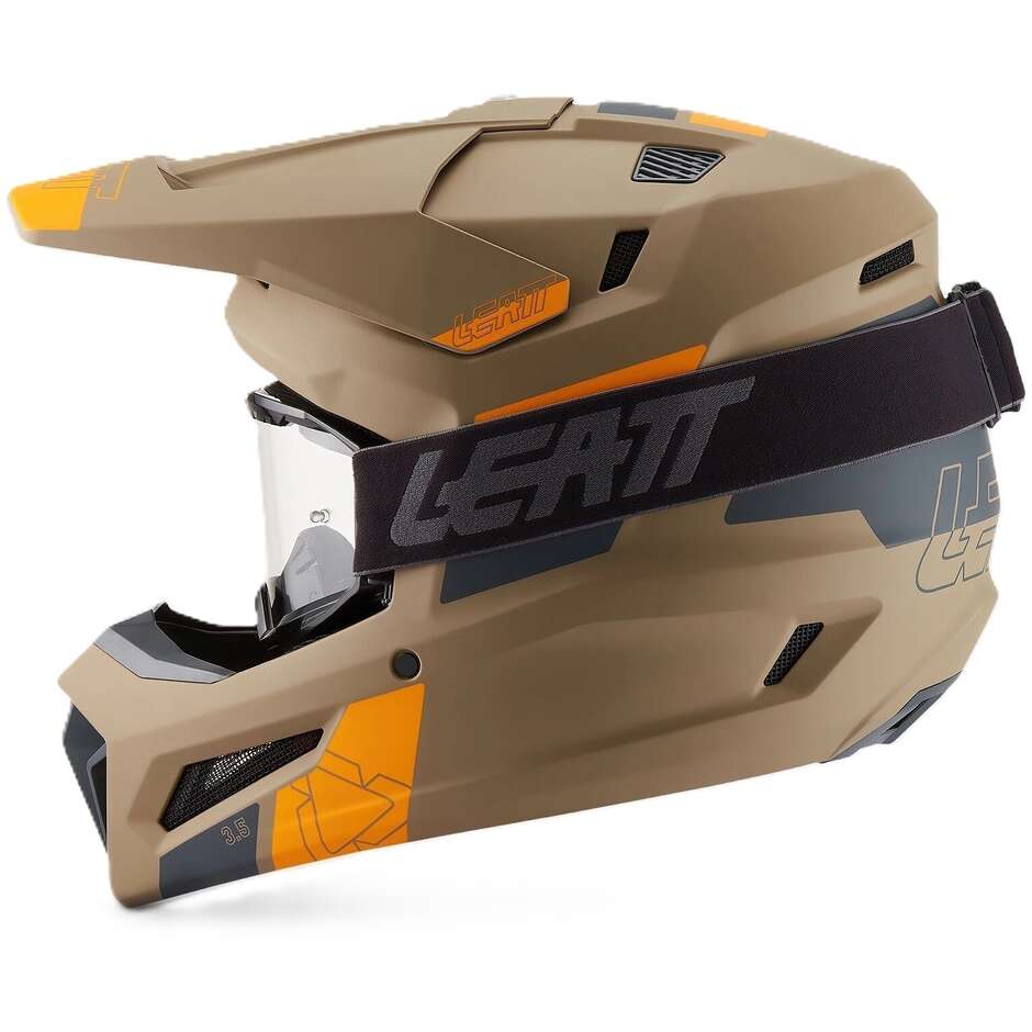 Leatt 3.5 Brown Motocross Helmet Kit