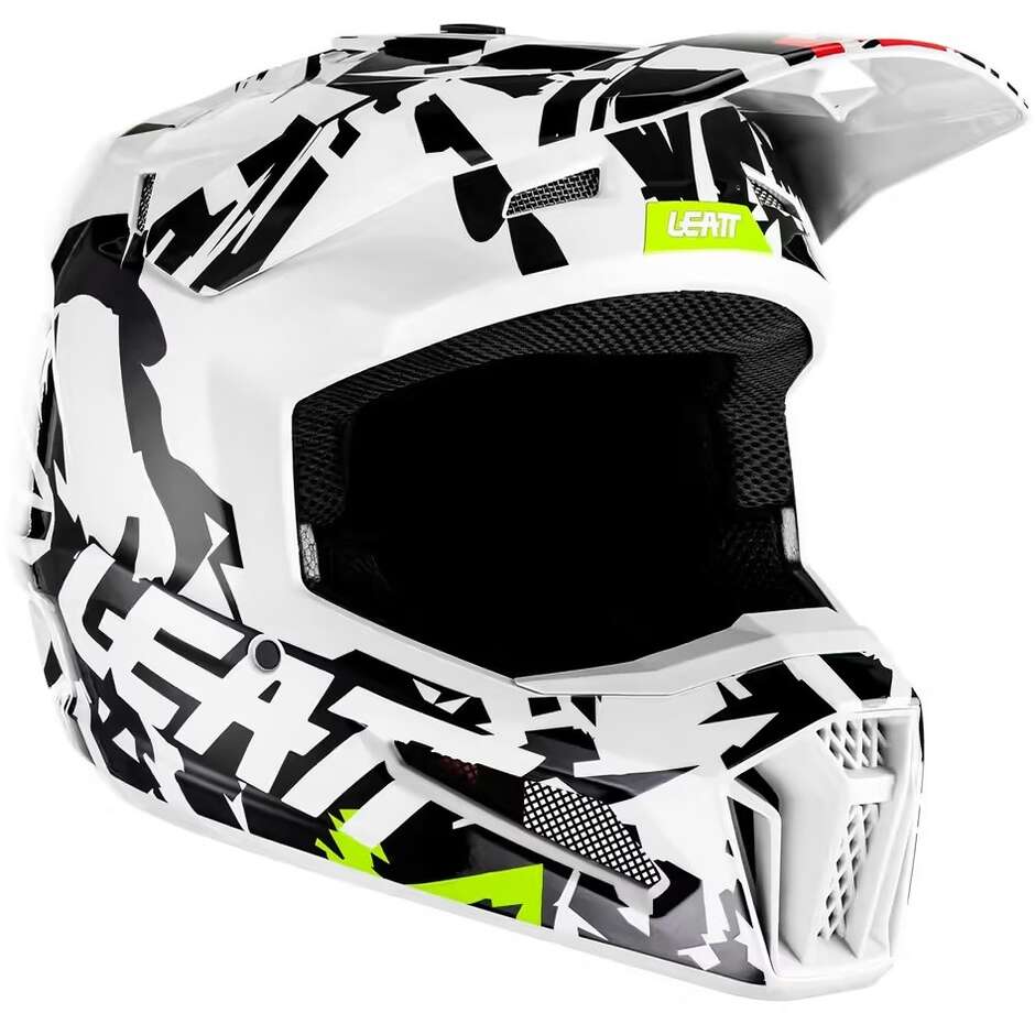 Leatt 3.5 JR V23 Zebra Child Cross Enduro Motorcycle Helmet