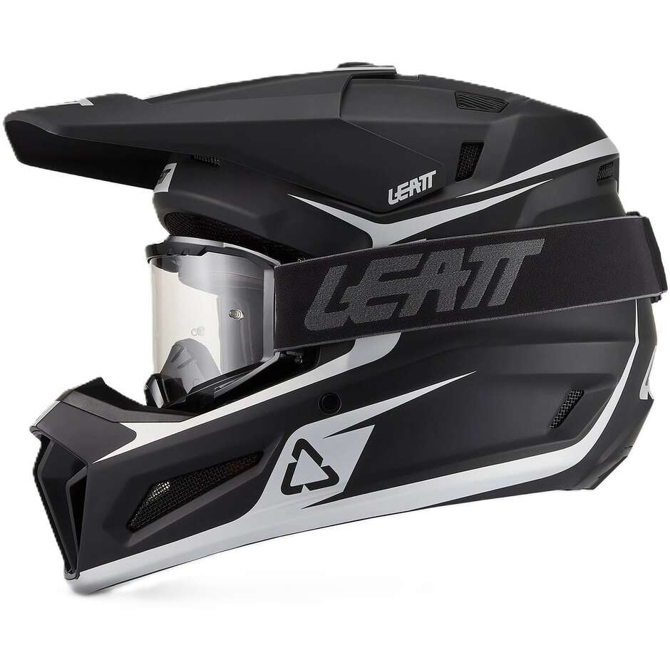 Leatt 3.5 Motorradhelm-Set in Schwarz