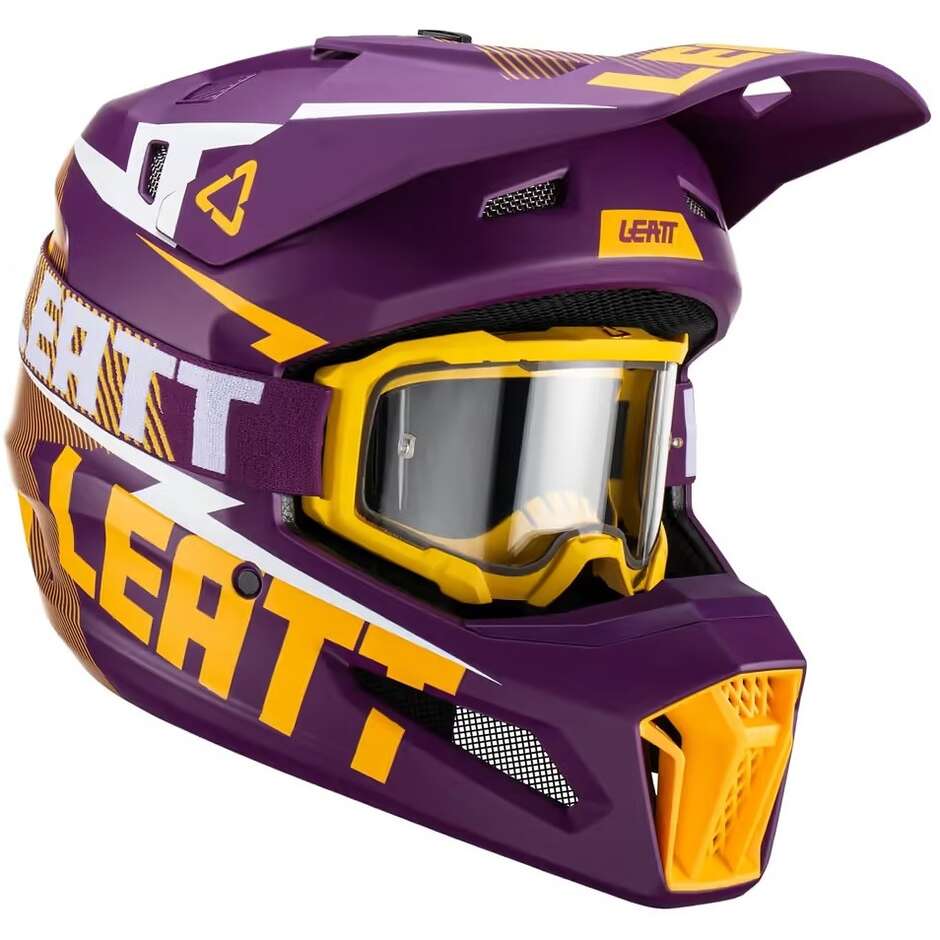 Leatt 3.5 V23 Indigo Cross Enduro Motorcycle Helmet With Mask