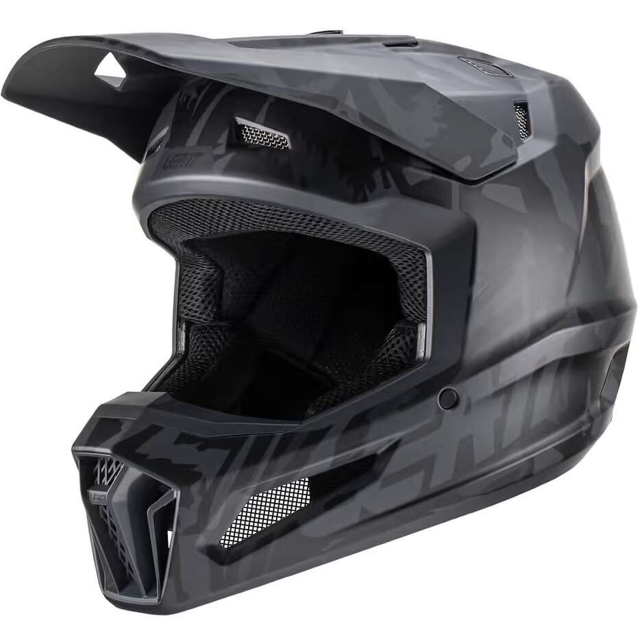 Leatt 3.5 V23 Stealth Cross Enduro Motorcycle Helmet With Mask