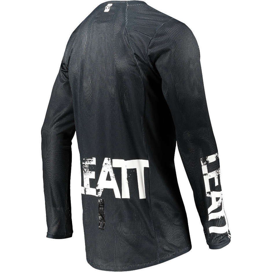 Leatt 4.5 X-Flow Black Cross Enduro Motorcycle Jersey