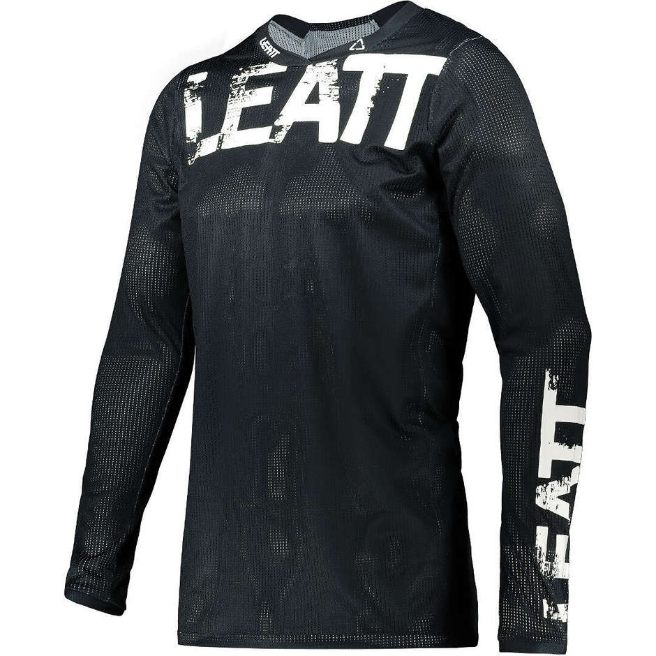 Leatt 4.5 X-Flow Black Cross Enduro Motorcycle Jersey