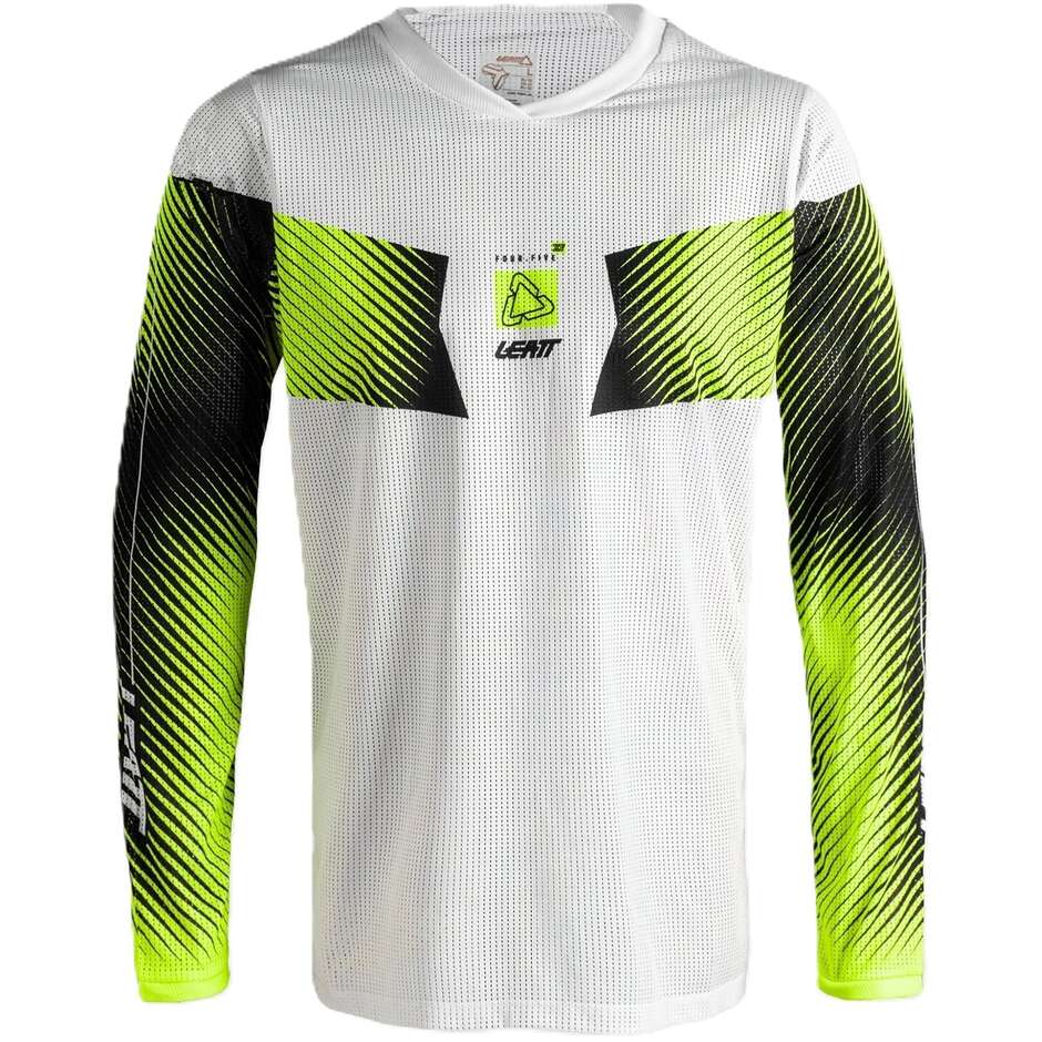 Leatt 4.5 X-Flow Motorcycle Jersey White