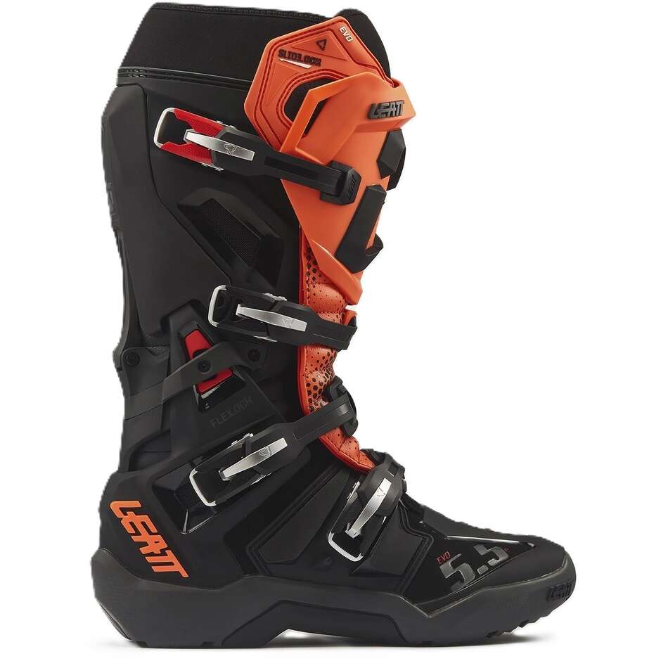 Leatt 5.5 FL Enduro Evo Motorcycle Boots White Orange Black