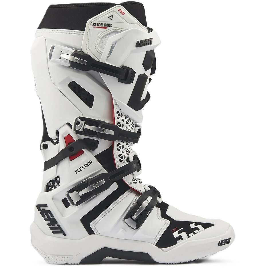 Leatt 5.5 FlexLock Evo Motorcycle Boots White
