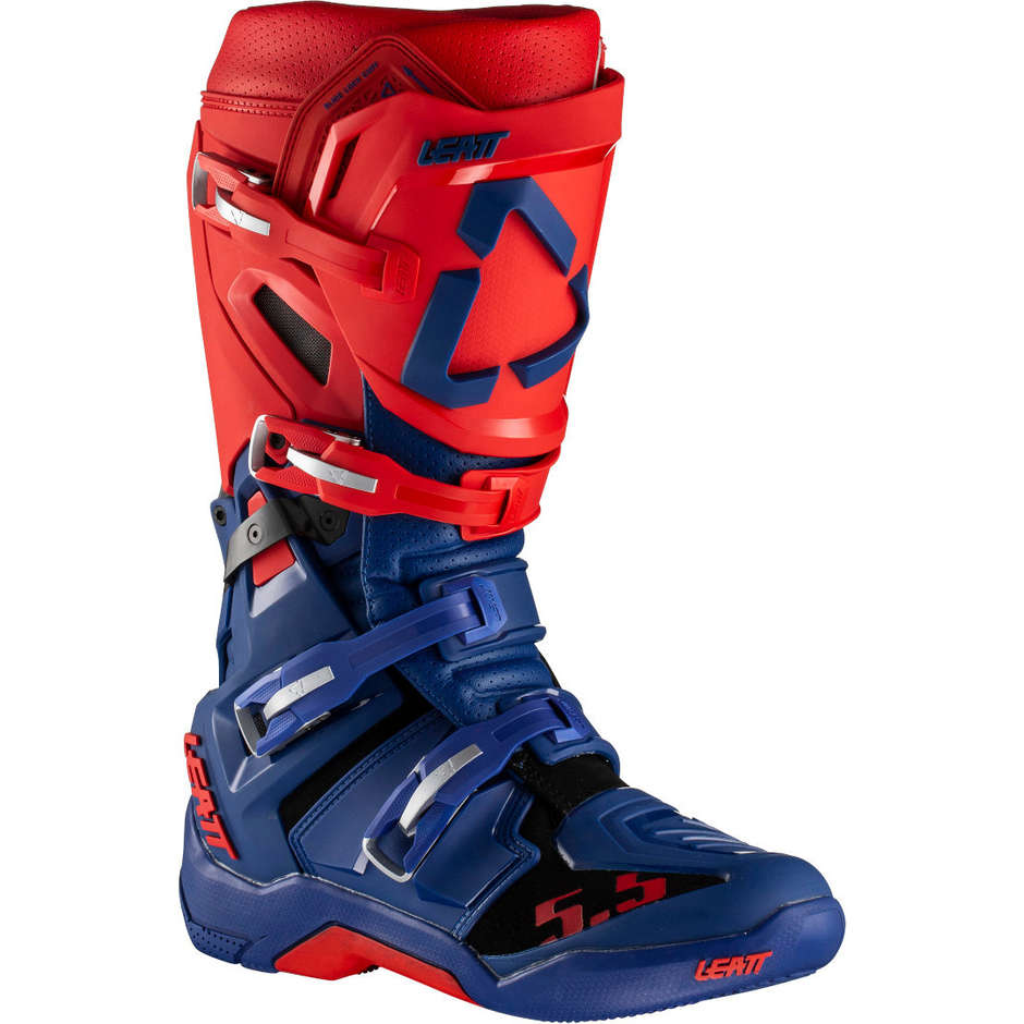 Leatt 5.5 FlexLock Royal Red Cross Enduro Motorradstiefel