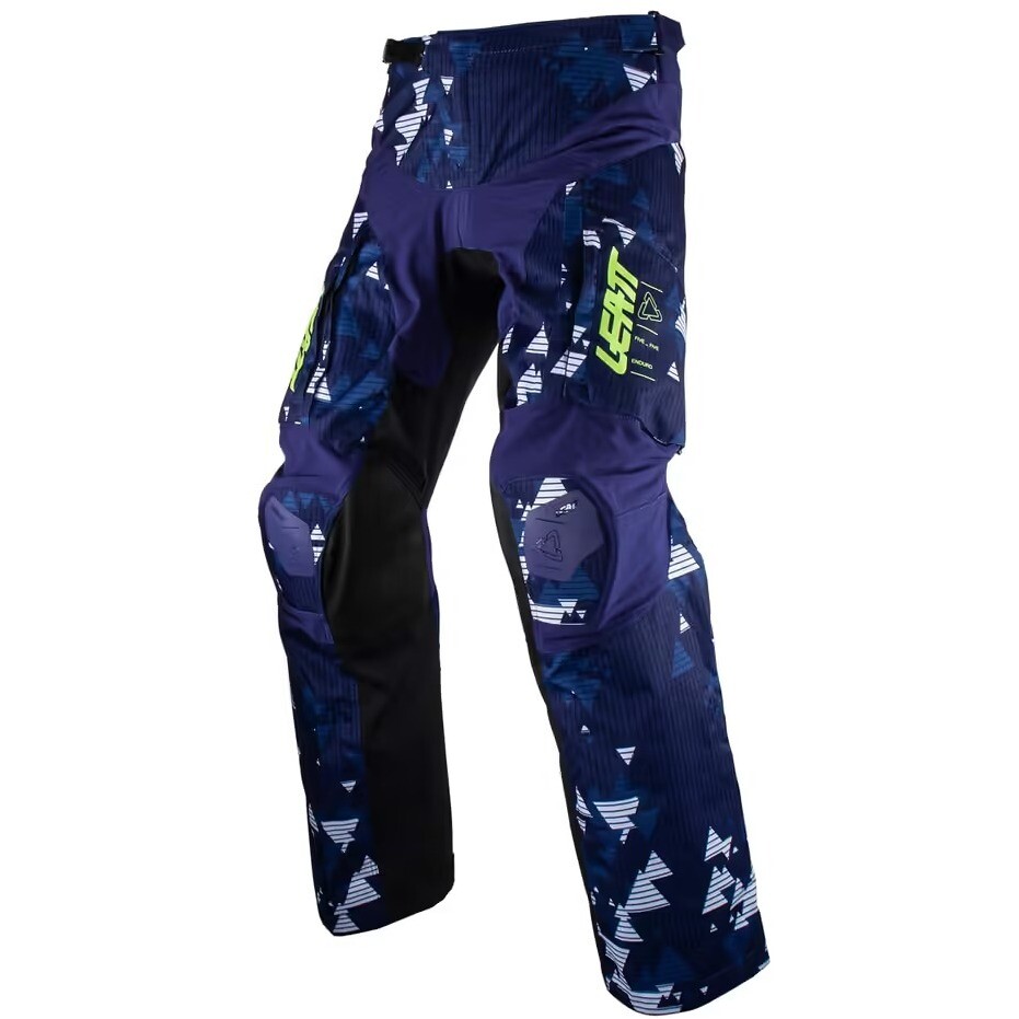 Leatt 5.5 WP Cross Enduro Motorcycle Pants Purple Blue Camo