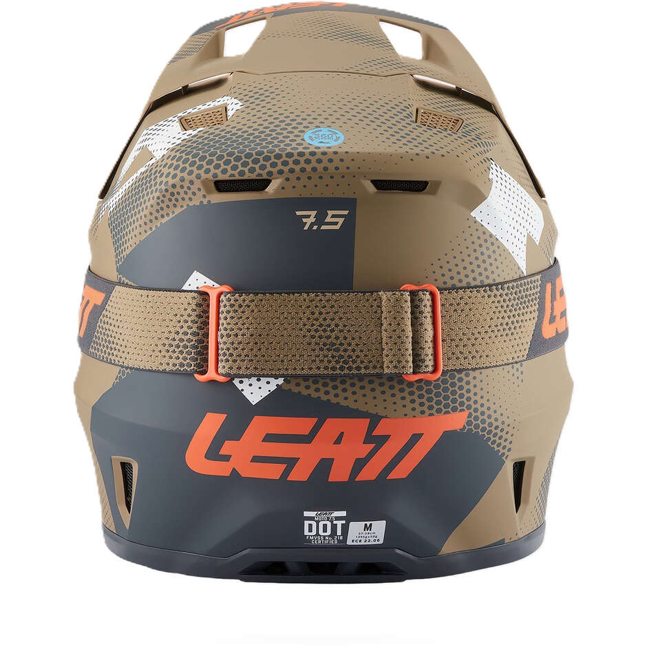 Leatt 7.5 Brown Motocross Helm-Set