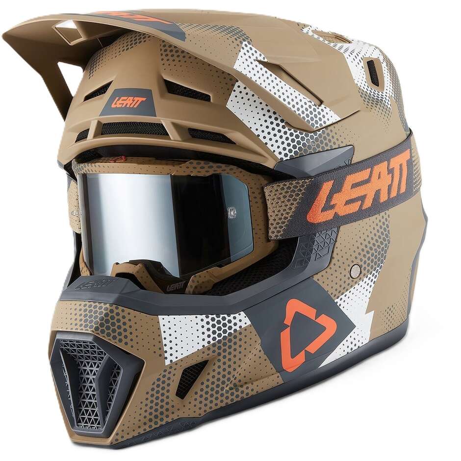 Leatt 7.5 Brown Motocross Helmet Kit