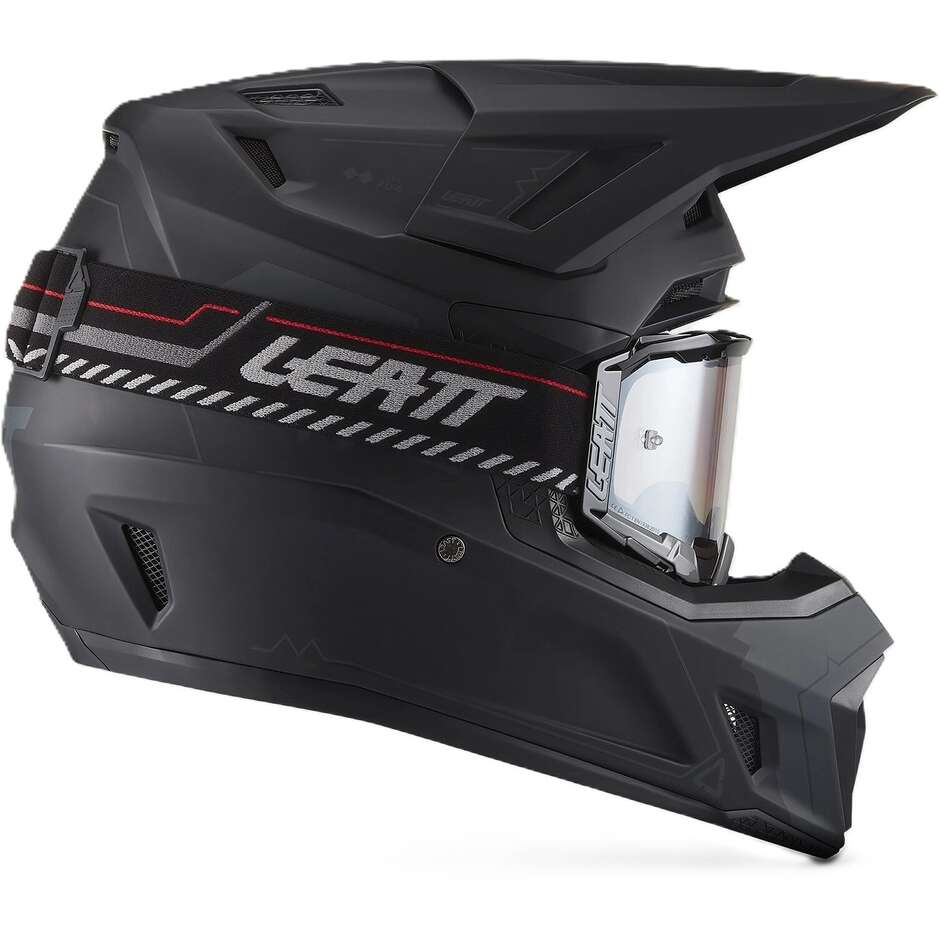 Leatt 7.5 Motorradhelm-Set in Schwarz