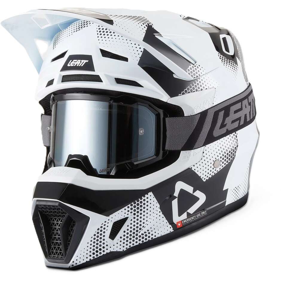 Leatt 7.5 White Moto Cross Helm-Set