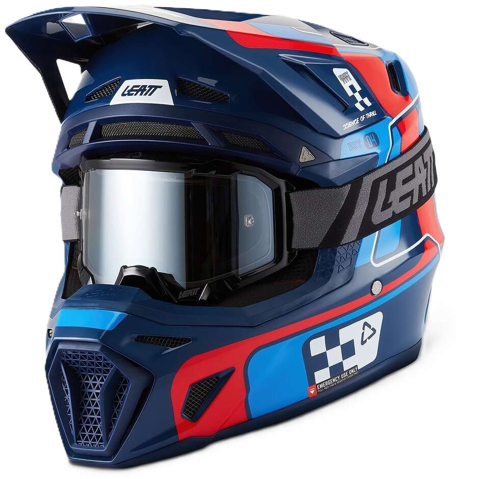 Leatt 8.5 Blue Moto Cross Helm-Set