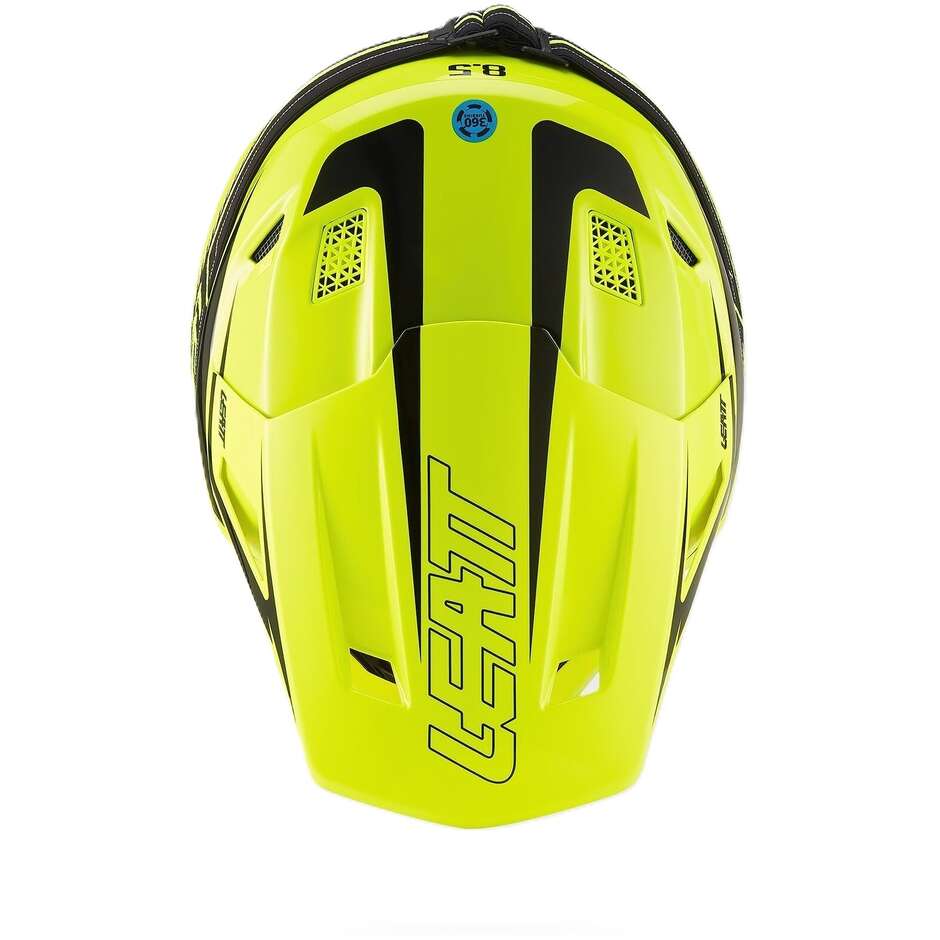 Leatt 8.5 Gelbes Motocross-Helm-Set