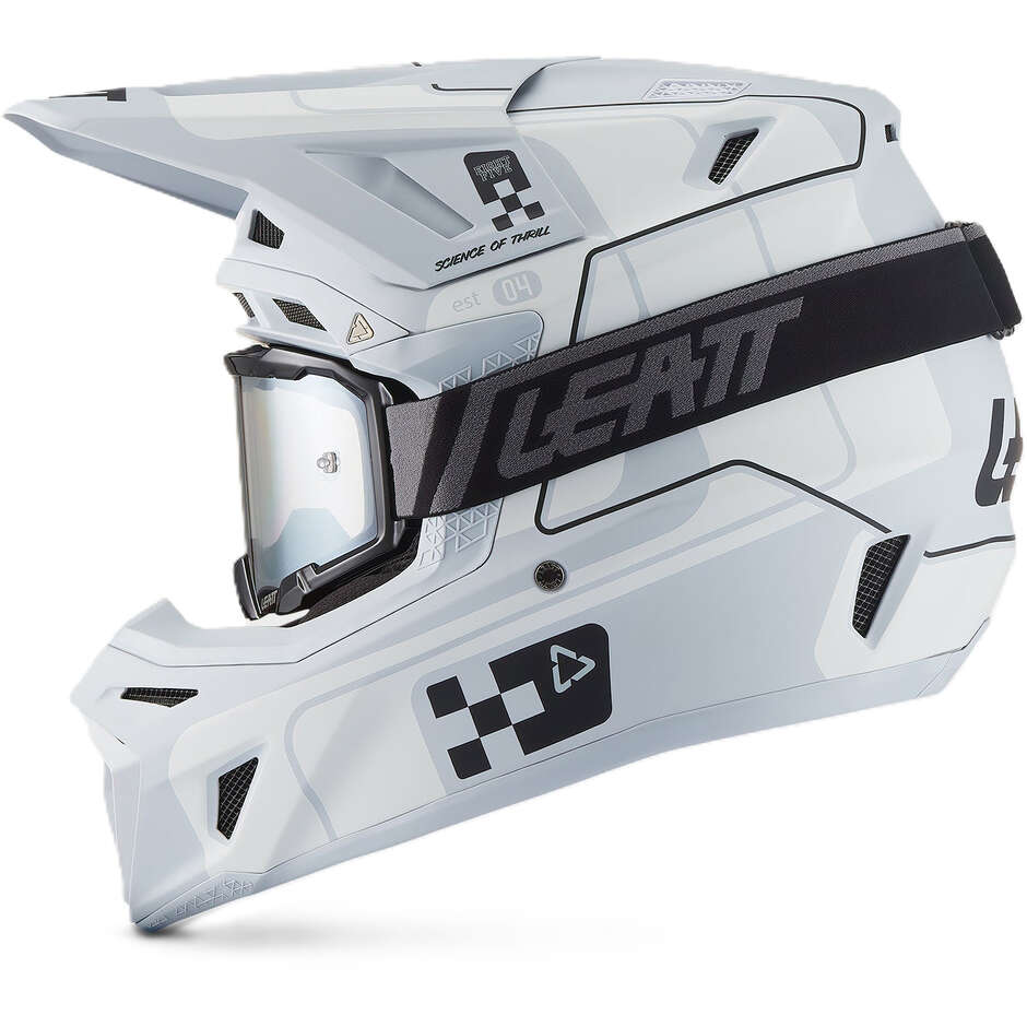 Leatt 8.5 Gray Moto Cross Helmet Kit