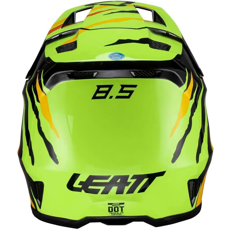 Leatt 8.5 V23 Citrus Tiger Cross Enduro Motorcycle Helmet With Mask