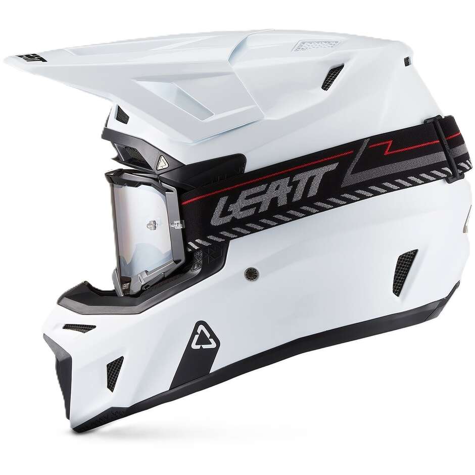 Leatt 8.5 Weißer Motorradhelm-Satz