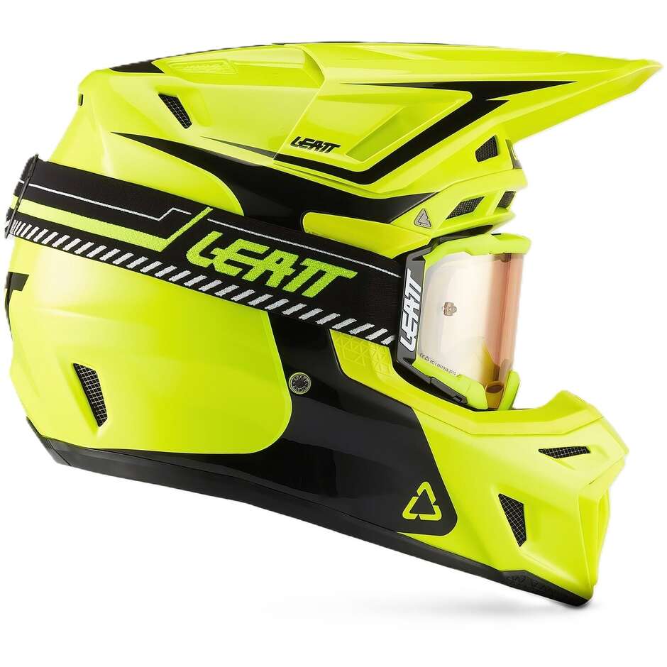 Leatt 8.5 Yellow Moto Cross Helmet Kit