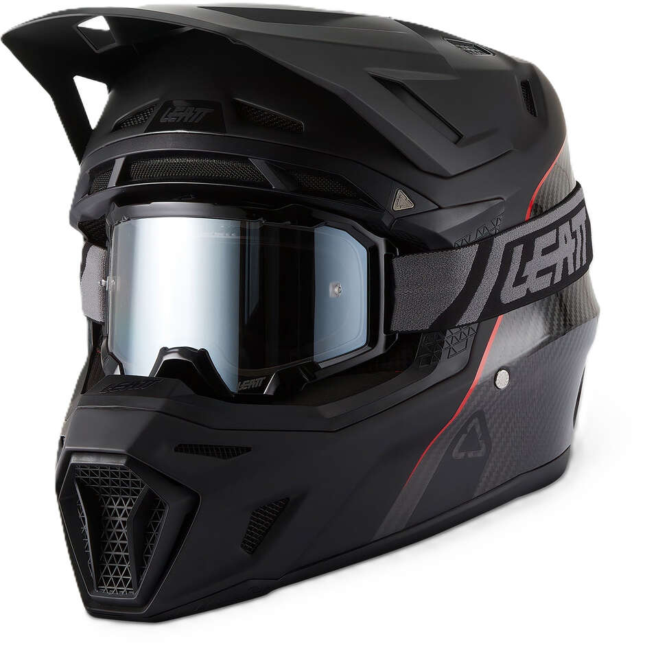 Leatt 9.5 Carbon/Black Cross Motorcycle Helmet Kit