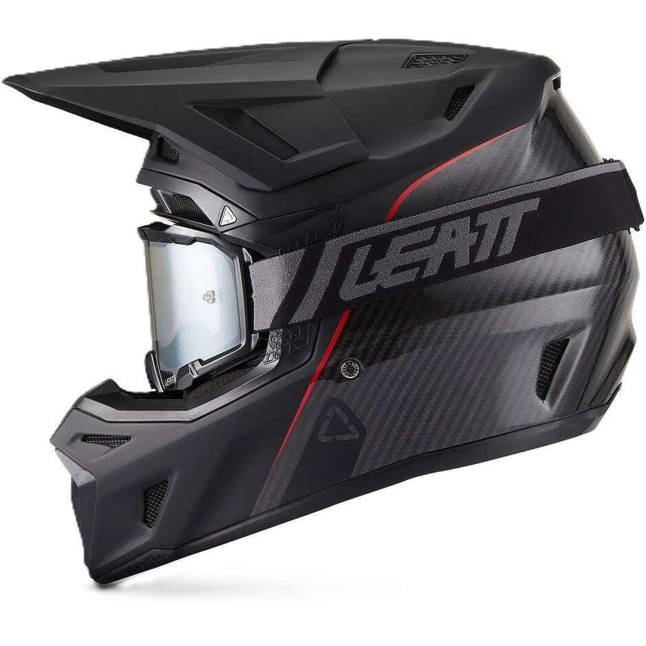 Leatt 9.5 Carbon/Black Cross Motorcycle Helmet Kit