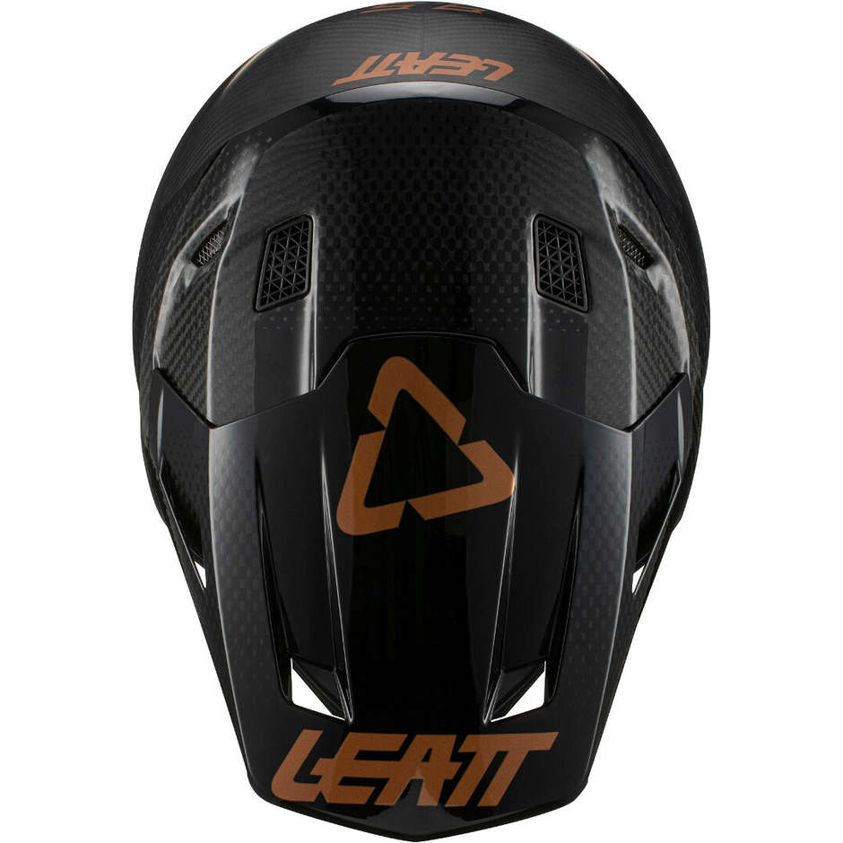 Leatt 9.5 Carbon V21.1 Carbon Yellow Cross Enduro Motorcycle Helmet
