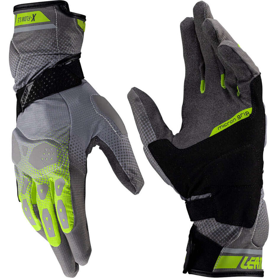 Leatt ADV X-FLOW 5.5 Adventure Motorcycle Gloves Yellow