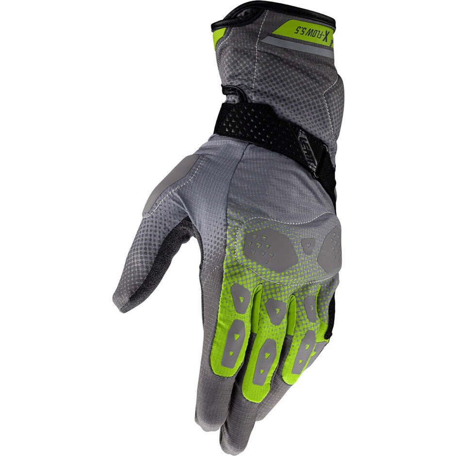 Leatt ADV X-FLOW 5.5 Adventure Motorcycle Gloves Yellow