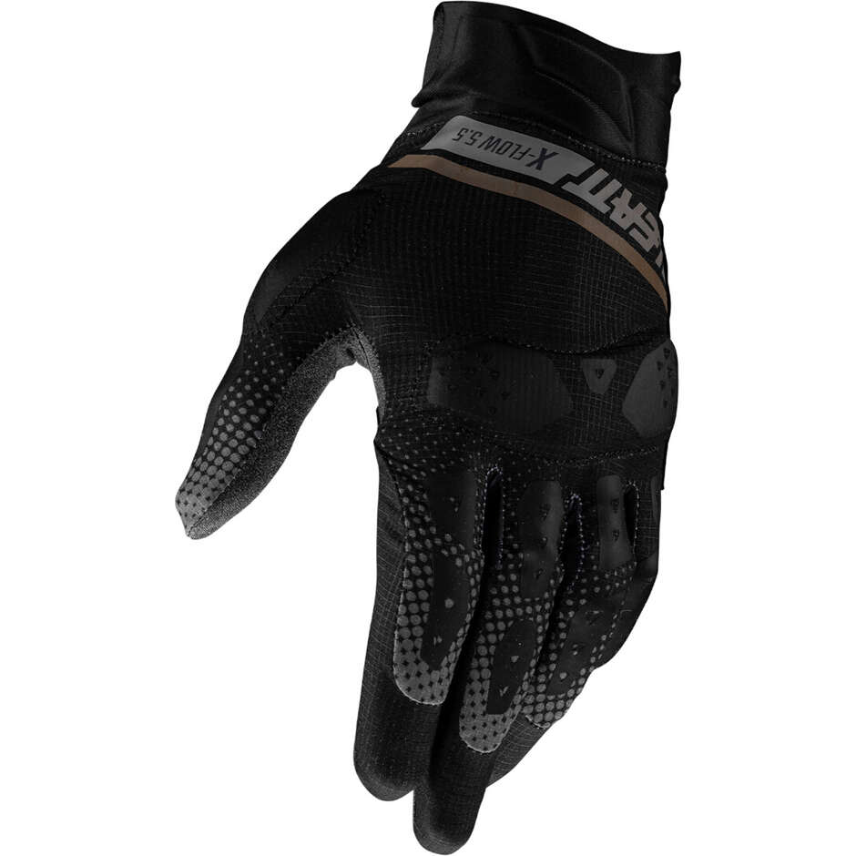 Leatt ADV X-FLOW 5.5 SHORT Adventure Motorcycle Gloves Black