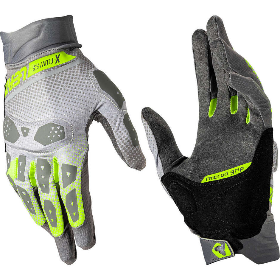 Leatt ADV X-FLOW 5.5 SHORT Adventure Motorradhandschuhe Gelb