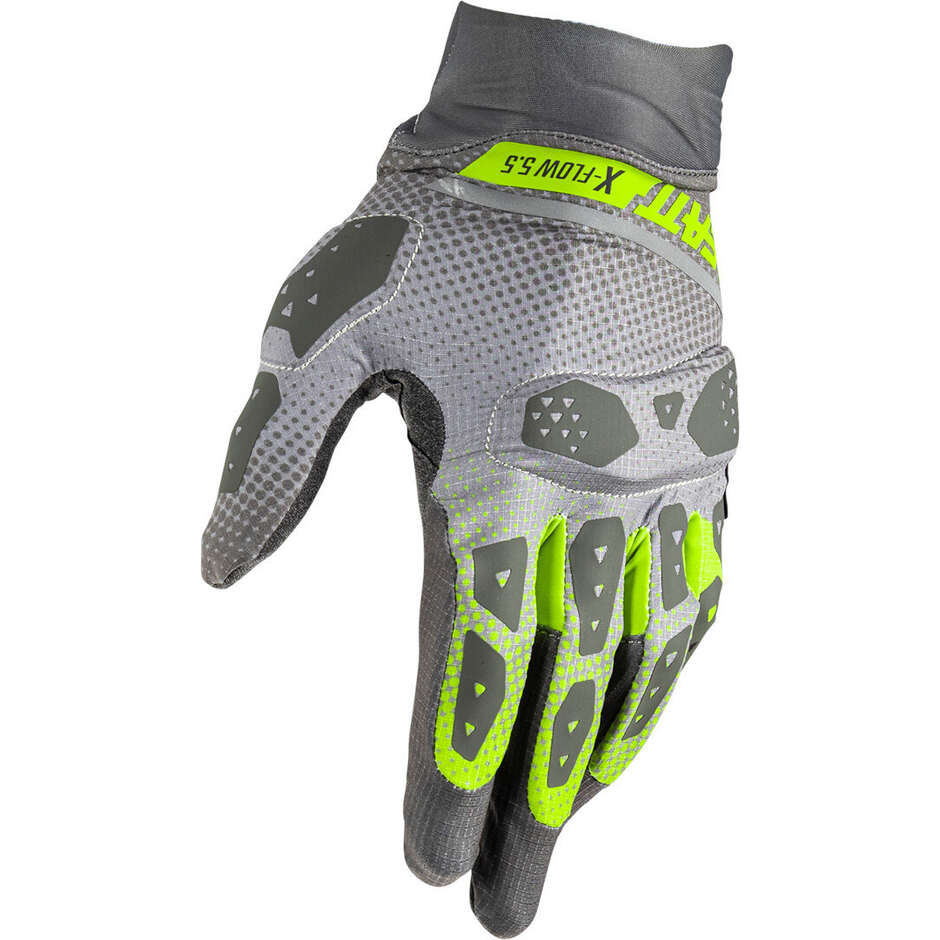 Leatt ADV X-FLOW 5.5 SHORT Adventure Motorradhandschuhe Gelb