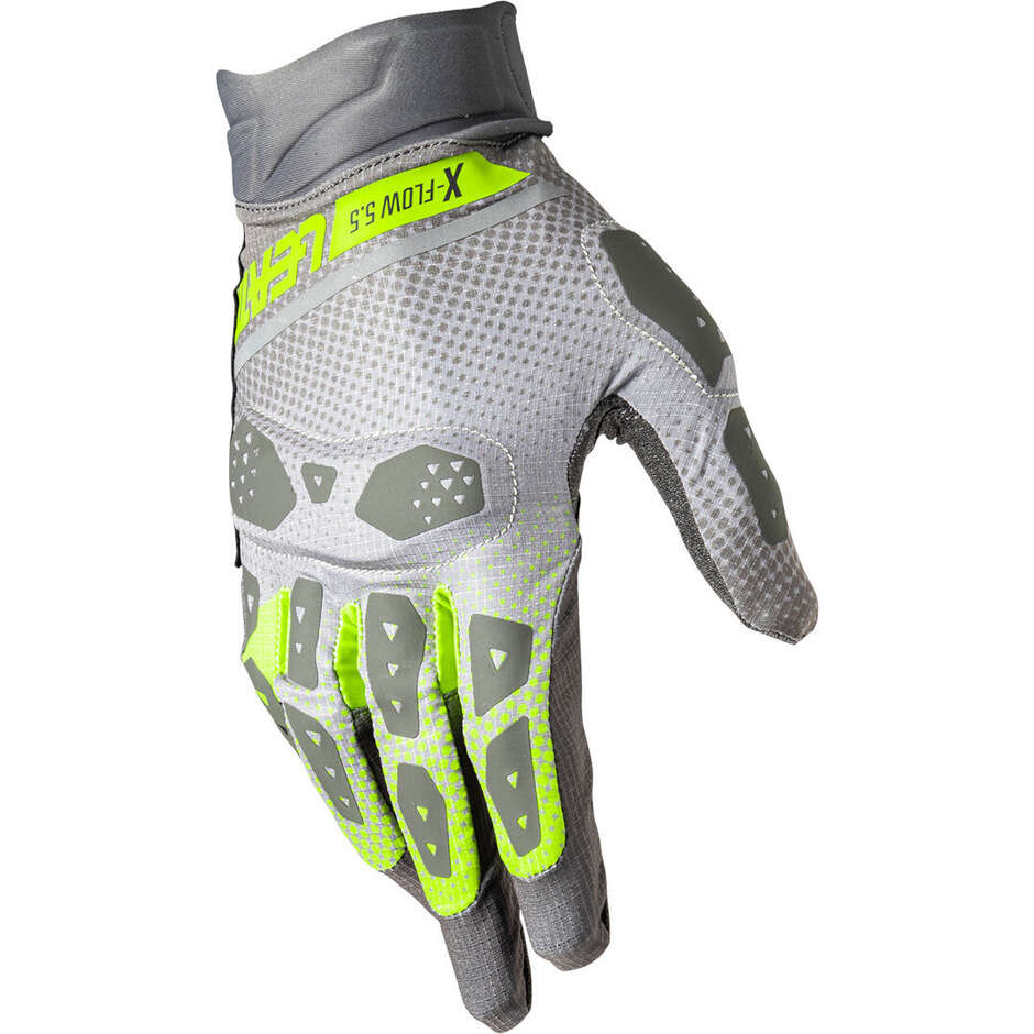 Leatt ADV X-FLOW 5.5 SHORT Adventure Motorradhandschuhe Gelb